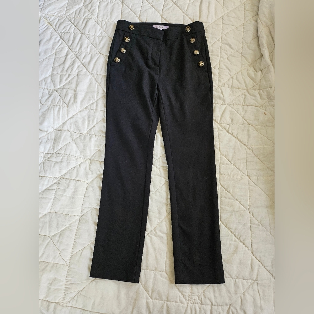 LOFT Black- The Sutton Skinny Style Dress Pants - Picture 2 of 10